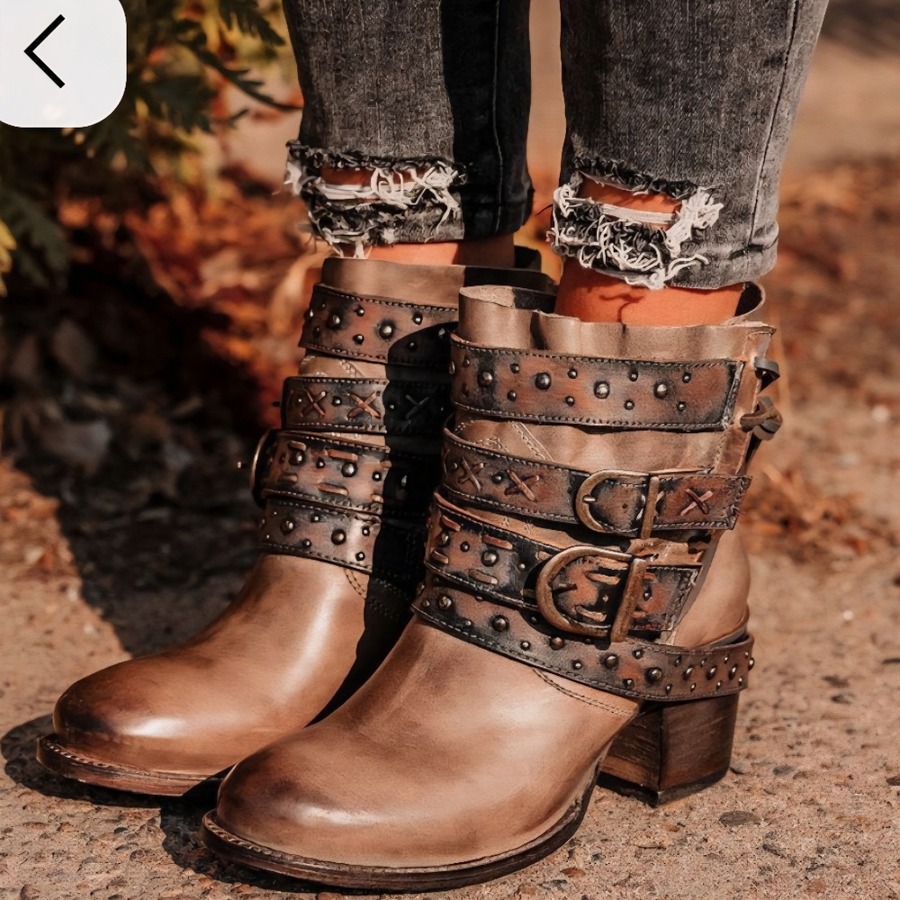 Freebird by Steven Brown Ankle Boots with Decorative Straps